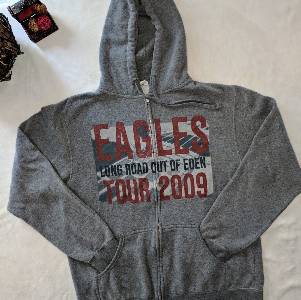 Eagles Grey Tour 2009 Zip Up Hoody Mens Large